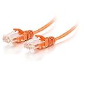 C2G/Cables to Go 01176 Cat6 Snagless Unshielded (UTP) Slim Ethernet Network Patch Cable, Orange (3 Feet)