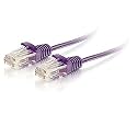 C2G/Cables to Go 01180 Cat6 Snagless Unshielded (UTP) Slim Ethernet Network Patch Cable, Purple (1 Feet)