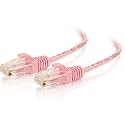 C2G/Cables to Go 01194 Cat6 Snagless Unshielded (UTP) Slim Ethernet Network Patch Cable, Pink (10 Feet)