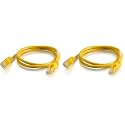 C2G/ Cables To Go 27872 Cat6 Snagless Unshielded (UTP) Network Crossover Ethernet Cable, Yellow (7 Feet/2.13 Meters) (Pack of 2)