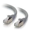 C2G Legrand Cat6 Ethernet Cable, Snagless Shielded Cat6a Patch Cable, Gray Network Patch Cable, 6 Foot Snagless STP Ethernet Cable, 1 Count, C2G 00779