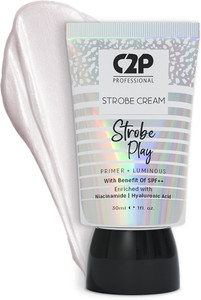 c2p professional make-up strobe cream illuminating glowing makeup face 3 in 1 moisturizer primer highlighter