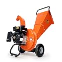 C30 Wood Chipper Shredder Mulcher 7 HP 212cc Heavy Duty Rotor Engine Gas Powered 3 inch Max Wood Diameter Capacity 20:1 Reduction Ratio