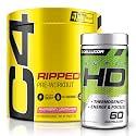 C4 Ripped &amp; SuperHD, The Thermogenic Bundle, C4 Ripped Pre Workout Powder, Raspberry Lemonade 30 Servings + SuperHD with Capsimax and Green Tea Extract, 60 Servings