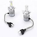 c6 shoptron H4 Car Light All in One Compact Design with 36W/3800LM LED Headlight Conversion Kit for Cars 6000K (Silver) - Set of 2 Pieces