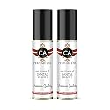 CA Perfume Impression of Sandalwood Dark Intense for Women Eau De Parfum Amber Woody Scent Long Lasting Perfumes for Women Travel Size TSA Ready for Day and Night Wear 0.33 Fl Oz 10ml (Pack of 2)