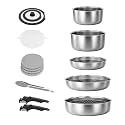 Caannasweis Detachable Nonstick Cookware Set - Stackable