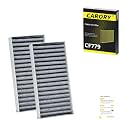 Cabin Air Filter w/Activated Carbon for Jeep Wrangler (2011-2017), Wrangler JK (2018), OE# 55111302AA, 68233626AA, CF11777, C16177E, P3923WS, CF779