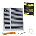 2PCS Cabin Air Filter with Activated Carbon for Tesla Model 3 (2017-2026), Model Y (2020-2026), OE# 1107681-00-A, CF12774, XC11952C, CF774
