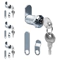 Cabinet Cam Locks ，1-1/8 in. Cabinet Cam Lock for Files Drawers Tool Box Barrel Lock, Fits on Max 13/16 in. Panel Thickness, 4Pcs