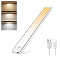 Cabinet Lights Rechargeable 84 LED – Super Bright Stick-On Magnetic Light Bars, Motion Sensor, 3 Colour Temperatures, 5 Brightness Levels, 4 Modes, Kitchen, Pantry, Closet (30 CM) (Metal-Body)
