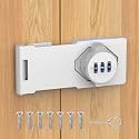 Cabinet Locks with Combination, Password Hasp Locks, White