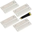 Cabinet Magnets Stick On Jiayi 4 Pack 30 LB Ultra Thin Invisible Magnetic Door Catch No Drill, Dual Magnet Door Closer Latch, Heavy Duty Strong Door Drawer Magnet for Kitchen Wardrobe Closet Closure