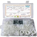 Cable Clamps,Bigtrans 555 Pcs Nylon Plastic R-Type Cable Clamps with Screws 1/4" 5/16" 3/8" 1/2" 3/4" Clips Fasteners Assortment for Cable Conduit -5 Size -Black