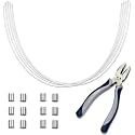 Cable Organization, DIY Tether Kit - Customizable Cable Tethers for Computers, Adapters &amp; Dongles - Easy Self Installation Tether Cables with Free Crimping Tool (White 30 Pk, 12 inch)