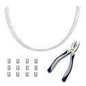 Cable Organization, DIY Tether Kit - Customizable Cable Tethers for Computers, Adapters &amp; Dongles - Easy Self Installation Tether Cables with Free Crimping Tool (Silver 30 Pk, 12 inch)