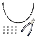 Cable Organization, DIY Tether Kit - Customizable Cable Tethers for Computers, Adapters & Dongles - Easy Self Installation Tether Cables with Free Crimping Tool (Black 10 Pk, 12 inch)