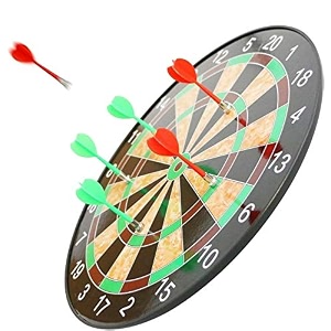 cable world indoor and outdoor magnetic score dartboard kit with 6 soft darts 17 inch multicolour