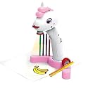 Cable World Unicorn Projection Drawing Table for Kids, Educational Tracing & Sketching Projector Toy with 24 Patterns, 3 Projection Slides, Adjustable Focus, Drawing Board, Pens Included, Age 3+ Years