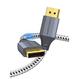 cablecreation 8k displayport cable 14 displayport to displayport cable