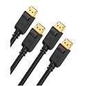 CableCreation Displayport Cable [2-Pack/10Ft], 4K DP Cable 1.2 Support 4K@60Hz, 2K@144Hz Compatible with Computer, Desktop, Laptop, PC, Monitor, Projector,Black