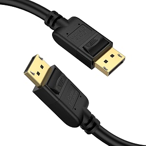 cablecreation displayport to displayport cable 6 feet 4k dp to dp cable 12 support 4k60hz 2k144hz compatible with computer desktop laptop pc monitor projector 18m