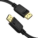 CableCreation Displayport To Displayport Cable,Cord Gold Plated Uhd 4K60Hz 2K144Hz Fhd165Hz,Compatible With Any Displayport Enabled Pc,Laptop,Monitor,Tv,Projector For Video,Latch Design,Black 10Ft