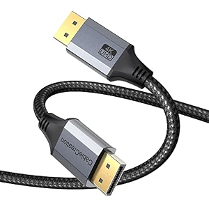 cablecreation displayport to displayport dp to dp cord gold plated uhd 4k60hz 2k144hz fhd165hz cable compatible with any displayport enabled pc laptop monitor tv projector black 3ft