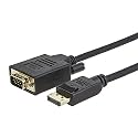 CableCreation DisplayPort to VGA Cable, DP to VGA Cable 24K Gold Plated, Braided Jacket, Standard DP Male to VGA Male Cord For Monitor, Projector, Desktop, Laptop, PC, HDTV, Black 6FT
