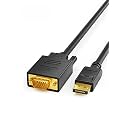 CableCreation DP to VGA Cable 10FT Displayport to Vga Cable Gold Plated 1080P@60Hz, Standard DP Male to VGA Male Cable, Black Color