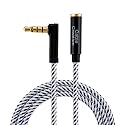 CableCreation Headphone Extension Cable 3FT, 90 Degree TRRS Audio Cable