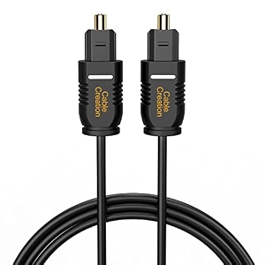 cablecreation optical digital audio cable 15ft fiber optic toslink cord