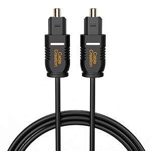 cablecreation optical digital audio cable 3ft slim fiber optic toslink 1m
