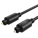 CableCreation 6 FT Digital Fiber Optical Toslink Cable Gold Plated 1.8m