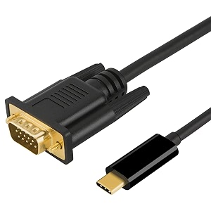 cablecreation usb c to vga cable 6ft usb type c to vga cord compatible with macbook pro 2020 2019 ipad pro 2020 2018 surface book 2 xps 15 13 yoga 920 910 galaxy s20 s10 black