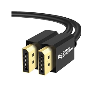 cablecreation vesa certified displayport 2180gbps cable dp 21 cable