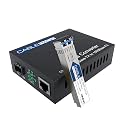 CableRack 10/100/1000TX RJ45 Copper to LC Singlemode 10KM LH Fiber Media Converter