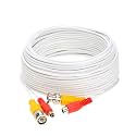 Cables Direct Online 75FT White Premade BNC Video Power Cable / Wire For Security Camera, CCTV, DVR, Surveillance System, Plug & Play (White, 75)