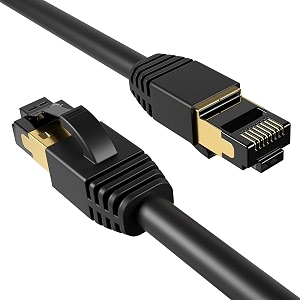 Cables Direct Online Cat8 Black 2FT SFTP
