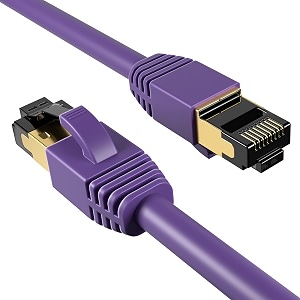 Cables Direct Online Cat8 Purple 1FT SFTP