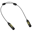 Cablz Zipz Adjustable Eyewear Retainer | Lightweight, Low Profile, Off-The-Neck Eyewear Retainer Strap | Black Stainless