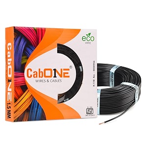 cabone lite 15 sq mm electrical wire - 90m blue single core cca copper wire  fire retardant pvc insulation for domestic wiring black