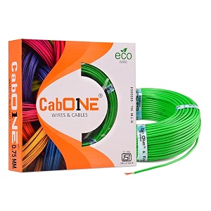 cabone lite 075 sq mm electrical wire - 90m blue single core cca copper wire  fire retardant pvc insulation for domestic wiring green