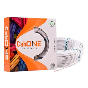 cabone lite 10 sq mm electrical wire - 90m blue single core cca copper wire  fire retardant pvc insulation for domestic wiring white