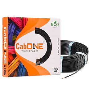 cabone lite 075 sq mm electrical wire - 90m blue single core cca copper wire  fire retardant pvc insulation for domestic wiring black