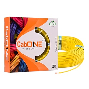 cabone lite 10 sq mm electrical wire - 90m blue single core cca copper wire  fire retardant pvc insulation for domestic wiring yellow