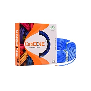 cabone lite 10 sq mm electrical wire - 90m blue single core cca copper wire  fire retardant pvc insulation for domestic wiring blue