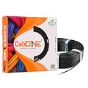 CabONE Lite 0.75 Sq mm Electrical Wire - 90m Blue Single Core CCA Copper Wire | Fire Retardant PVC Insulation for Domestic Wiring Black