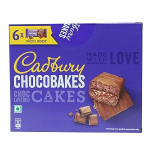 cadbury chocobakes choc layered cakes 126gm - chocolate