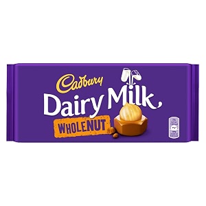 cadbury dairy milk bar wholenut 200 g